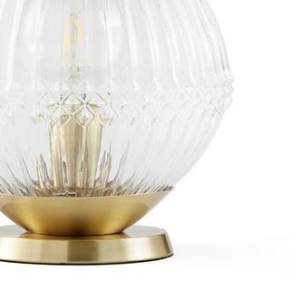 La Redoute Intérieurs Lampe à poser laiton et verre strié  