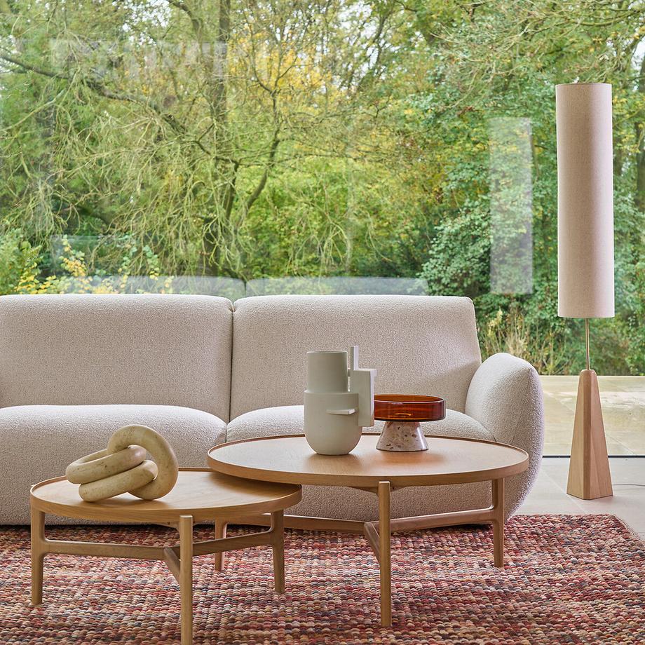 AM.PM Table basse diamètre 94 cm plaqué chêne  