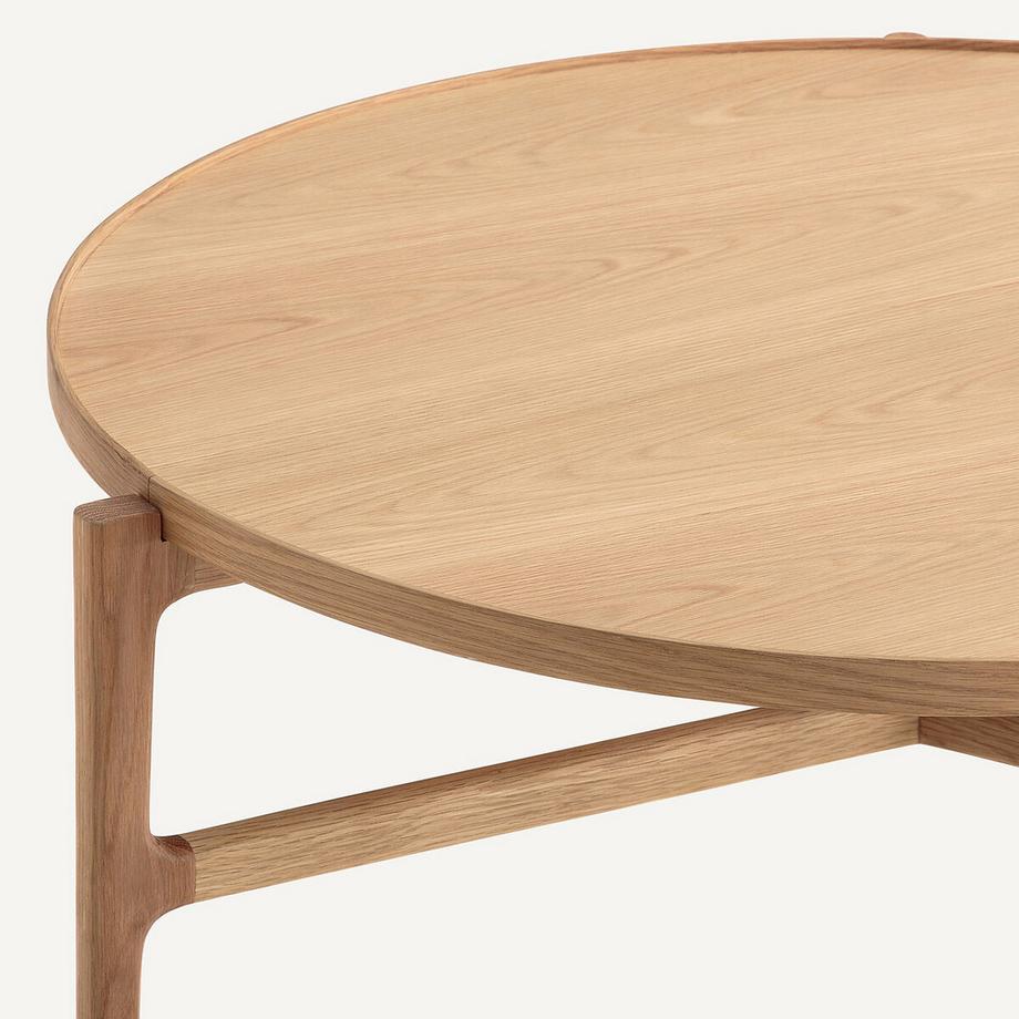 AM.PM Table basse diamètre 94 cm plaqué chêne  