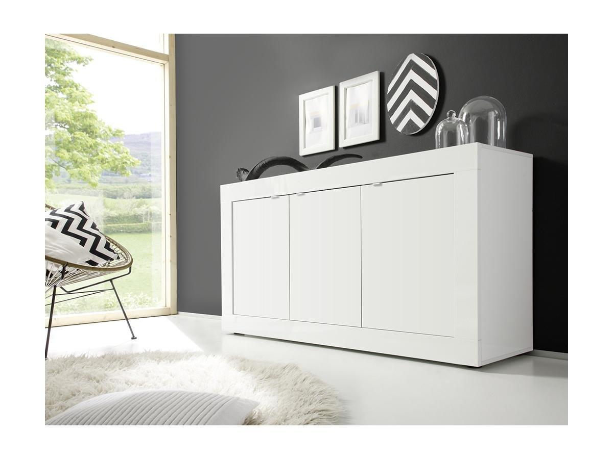 Vente-unique Credenza COMETE 3 ante Bianco laccato  