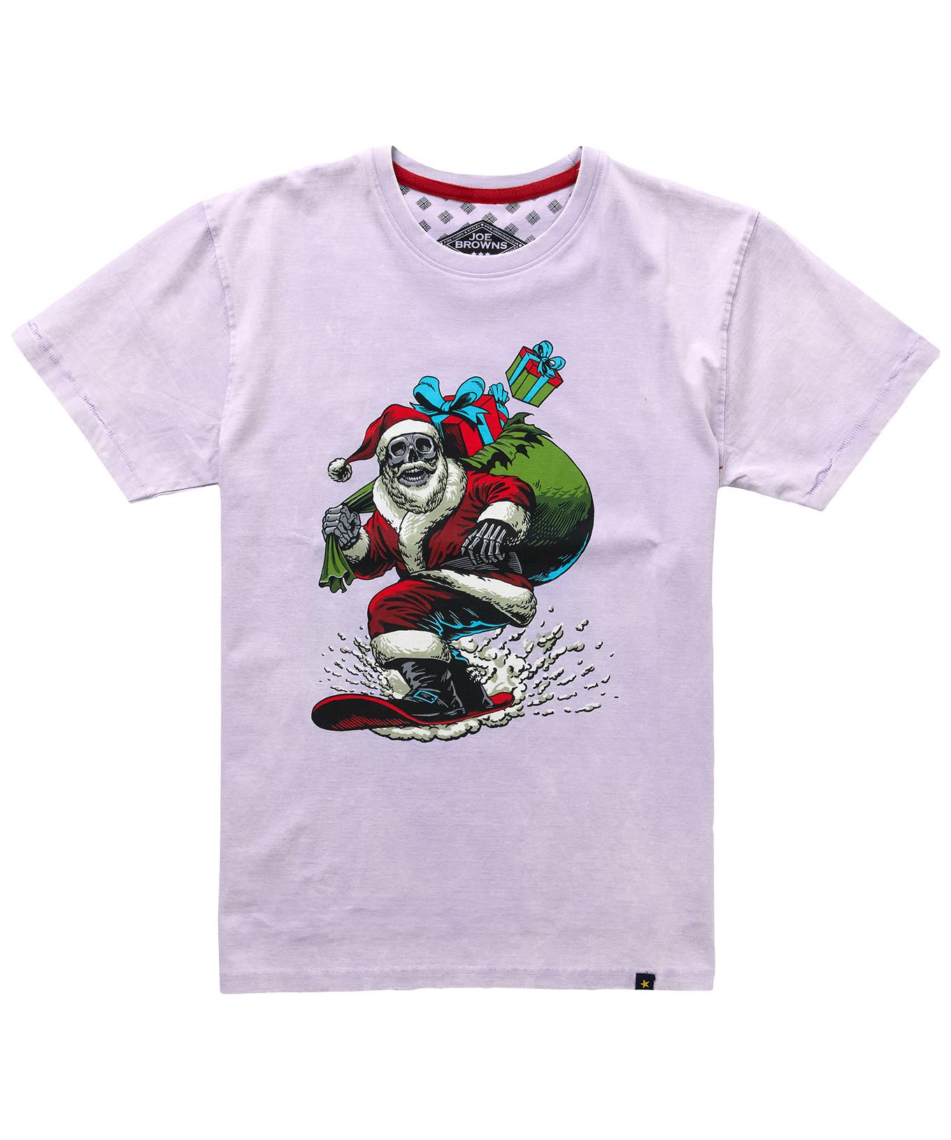 Joe Browns  Neuartiges Snowboarding Santa Tee 