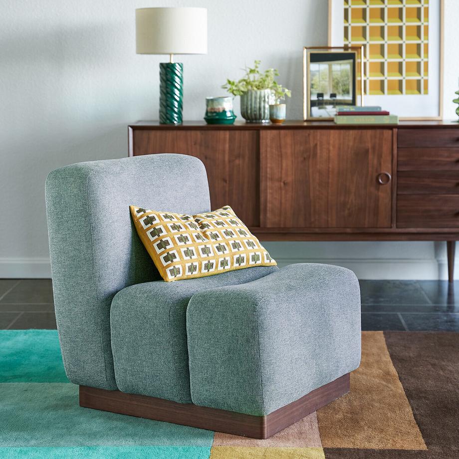 La Redoute Intérieurs Fauteuil bas tissu texturé Podo  