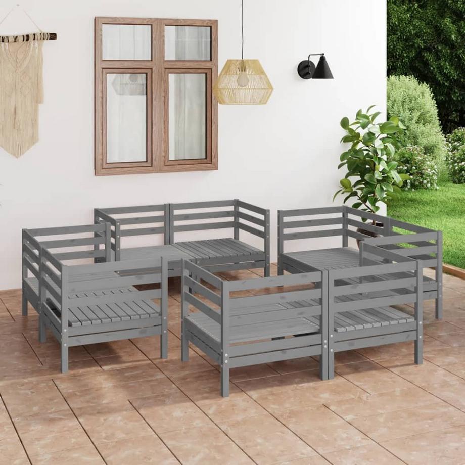 VidaXL Ensemble de meubles de jardin bois de pin  