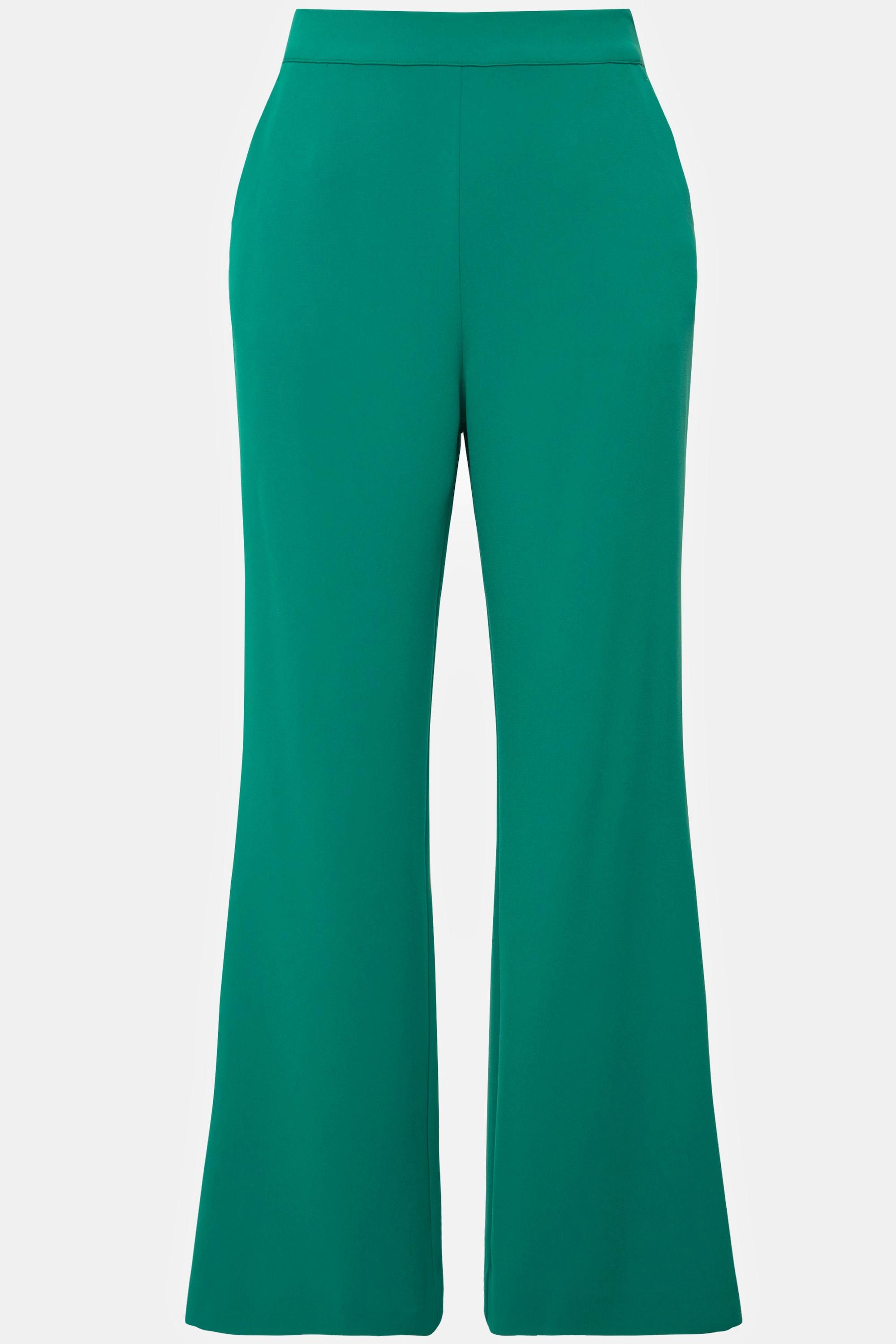 Ulla Popken Pantalon de tailleur jambe droite large taille élastique  