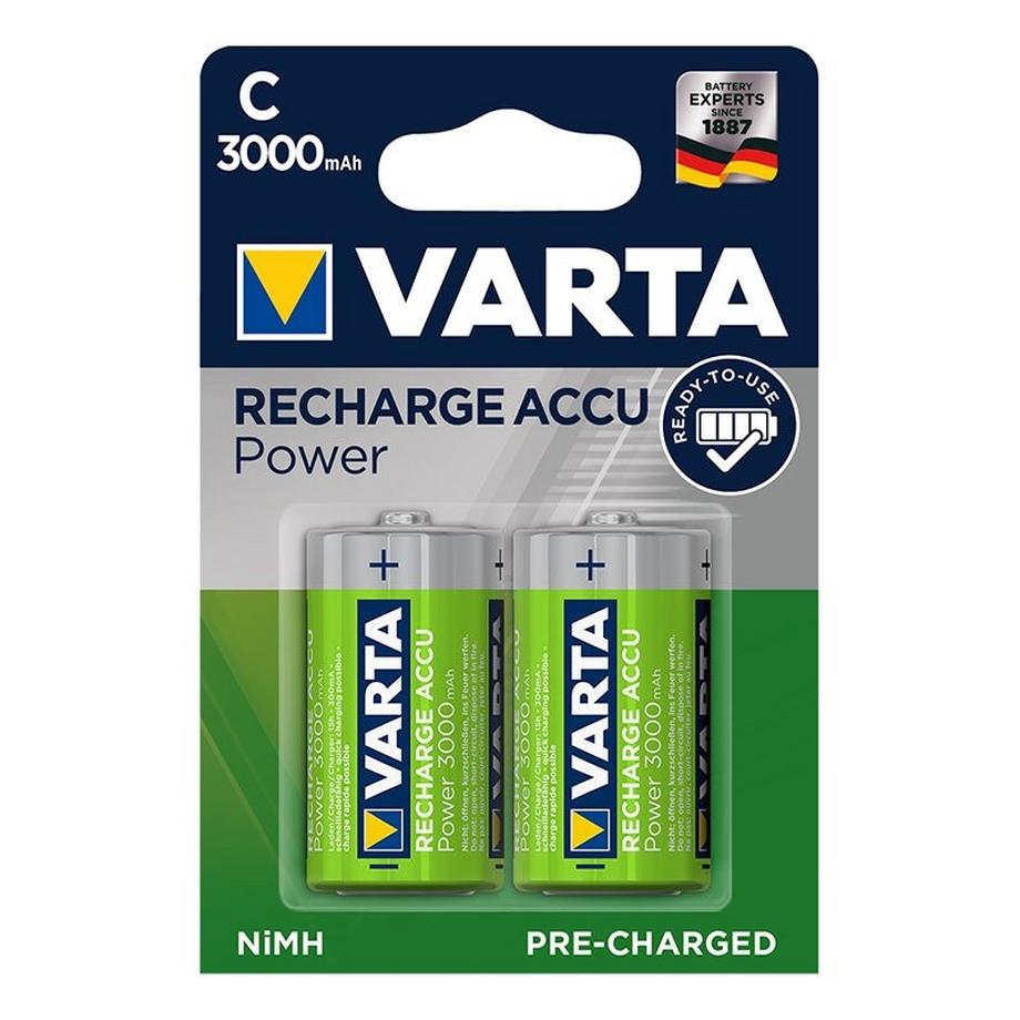 Pricenet  Varta Recharge Accu Power Batterien C 3000 mAh 2 Stück im Blister 