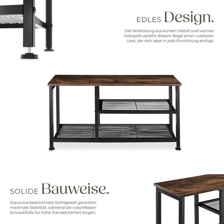 Tectake Étagère à chaussures TAUNTON style industriel  