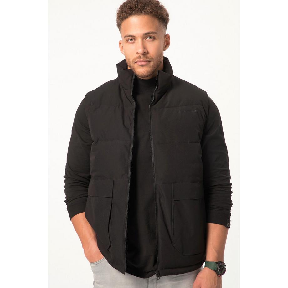 Sthuge Gilet Matelassé Outdoor Col Montant Fermeture Éclair  