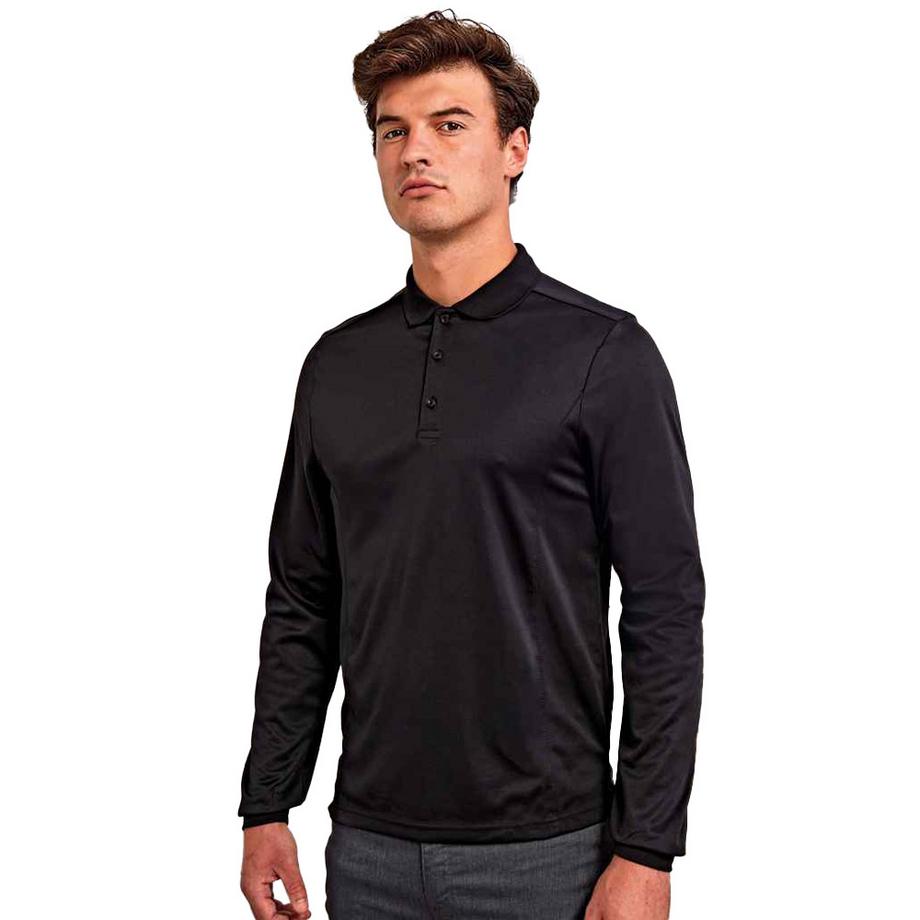 PREMIER Coolchecker Langarm Poloshirt  