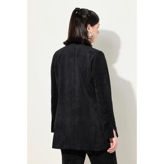 Ulla Popken  Blazer in velluto a coste con revers e doppio spacco sul retro 