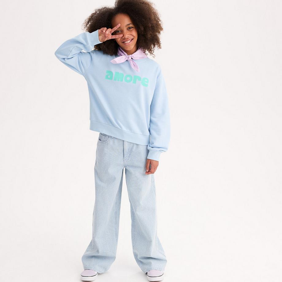 Sweatshirt mit Rundhalsausschnitt aus Molton