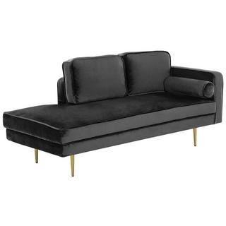 Beliani Chaise longue versione destra en Velluto Moderno MIRAMAS  