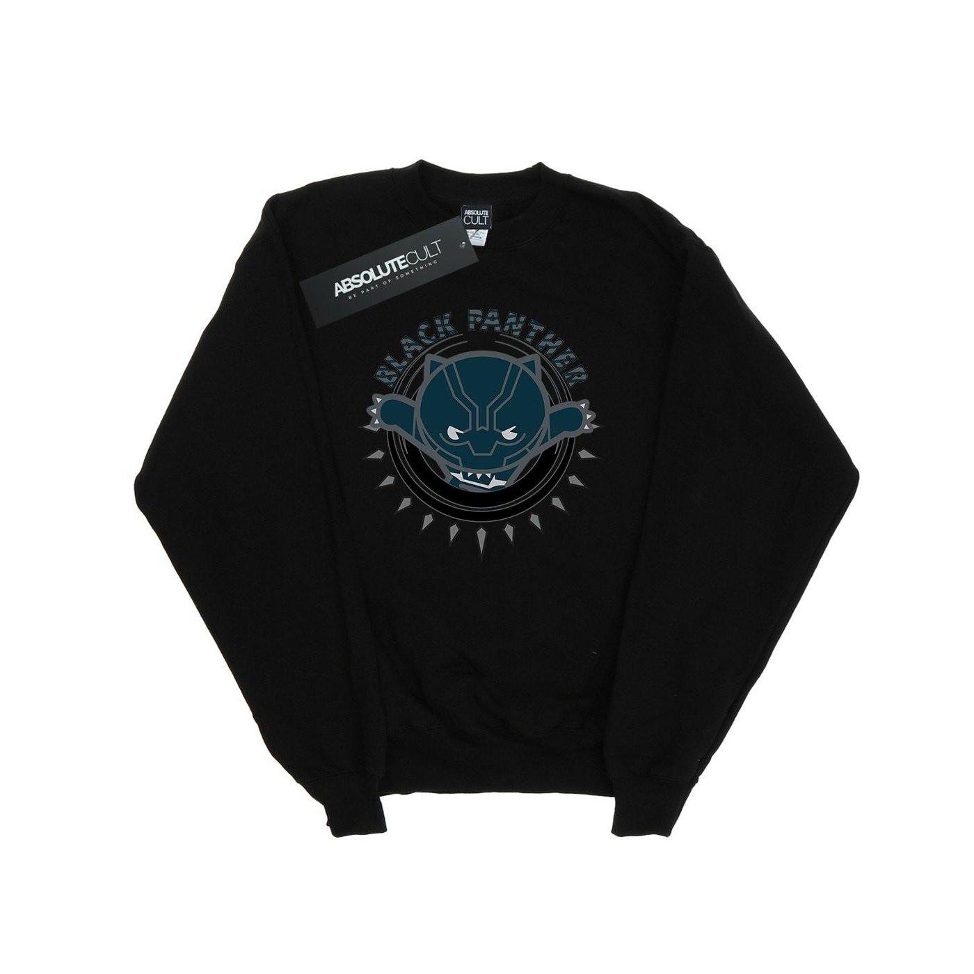 Image of Kawaii Black Panther Pounce Sweatshirt Unisex Schwarz 140/146