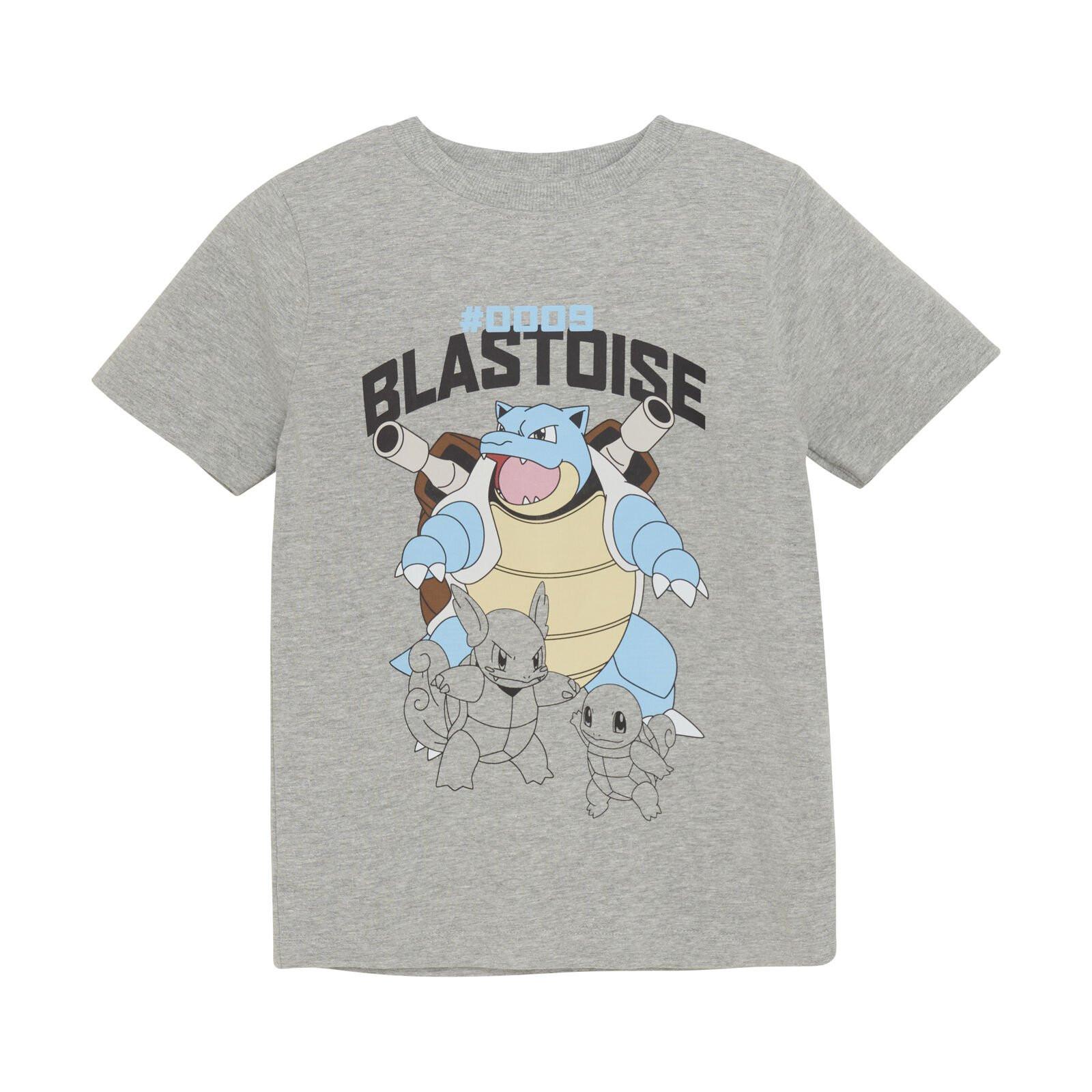 Image of Pokémon T-shirt Blastoise #0009 Mädchen Grau 110