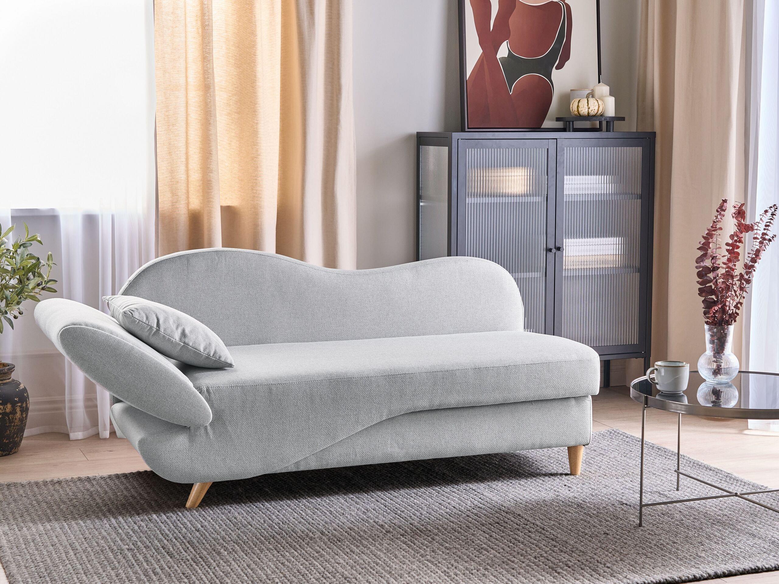 Beliani Chaise longue en Lino Retrò MERI  