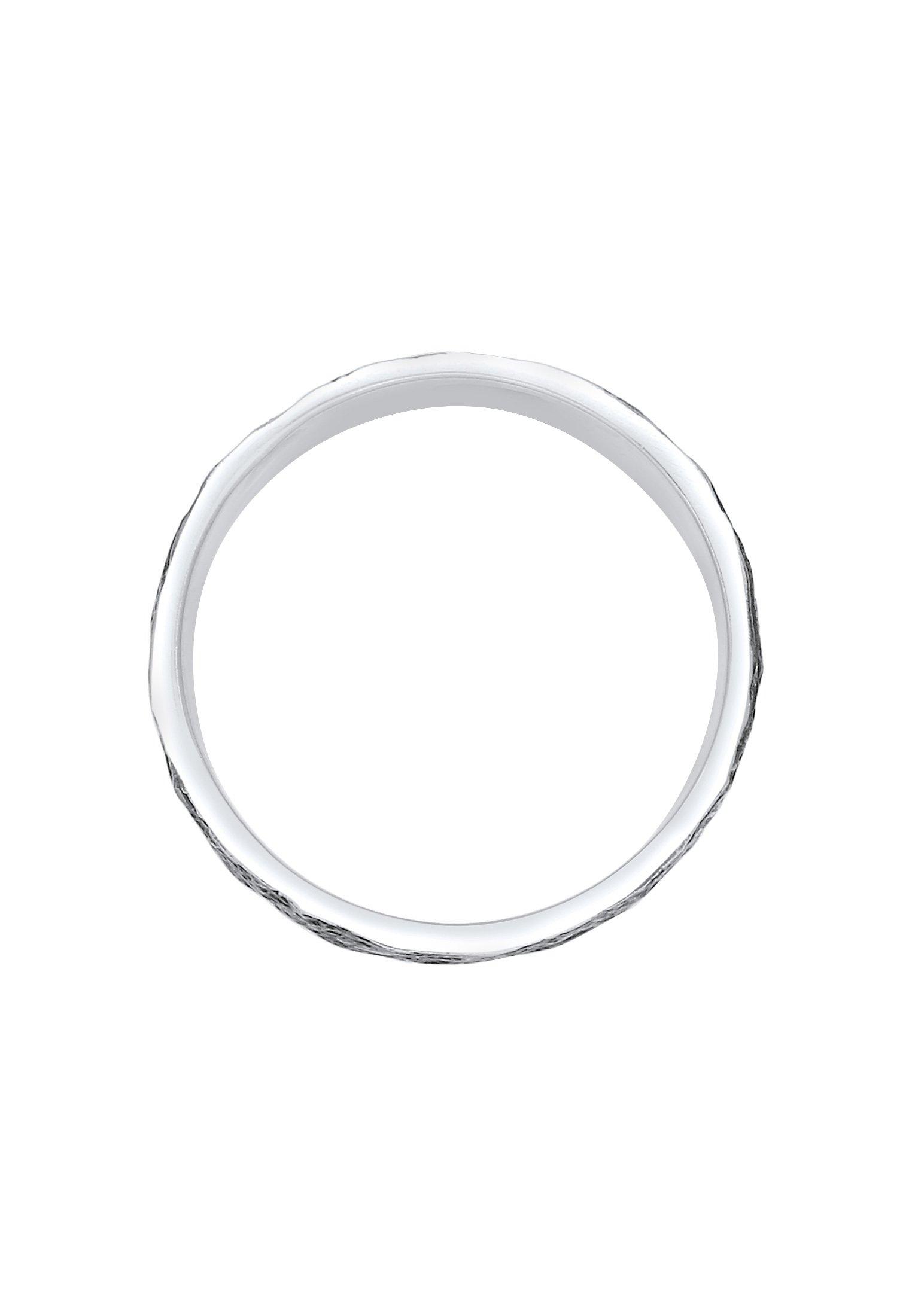 Kuzzoi  Ring  Bandring Organic Struktur 925 Silber 