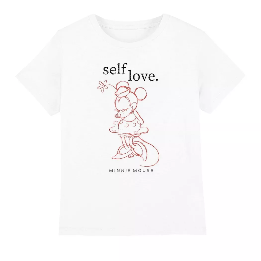 Disney - Self Love TShirt Valentinstag, 116, Blanco