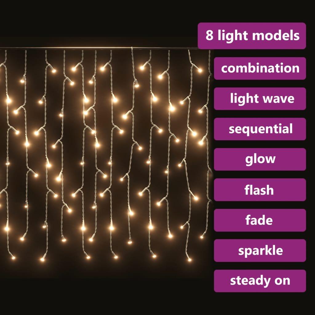 VidaXL Rideau lumineux à glaçons  