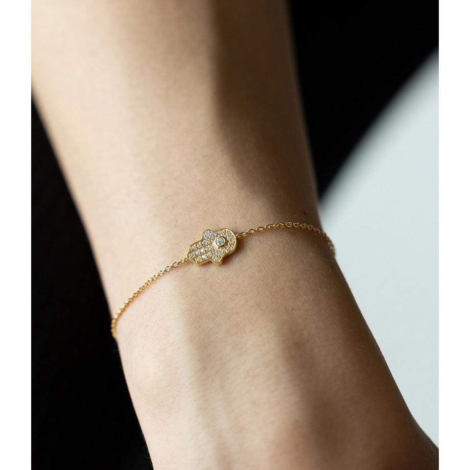 PHANTASYA  Hand der Fatima Armband 1500 Rhodiniert 