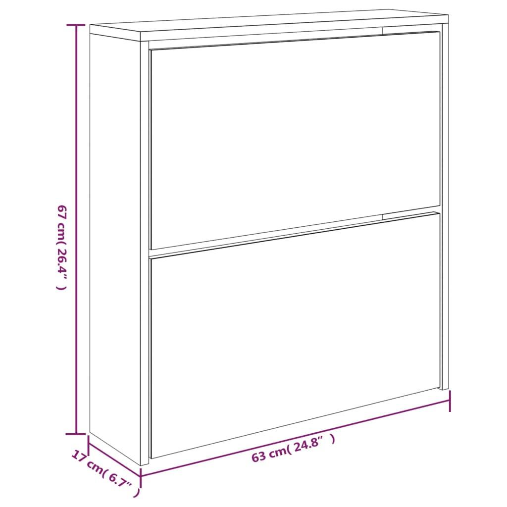 VidaXL Armoire à chaussures bois d'ingénierie  