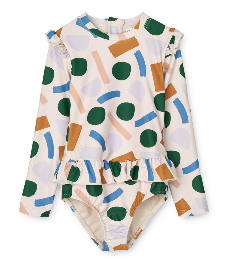 Image of Schwimmanzug Sille Paint Stroke Unisex Creme 86