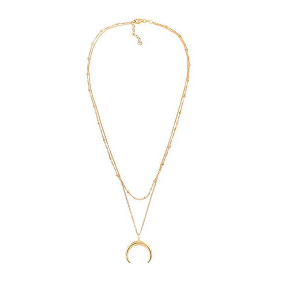 Elli  Halskette Mond Sichel Layer Kugelkette 