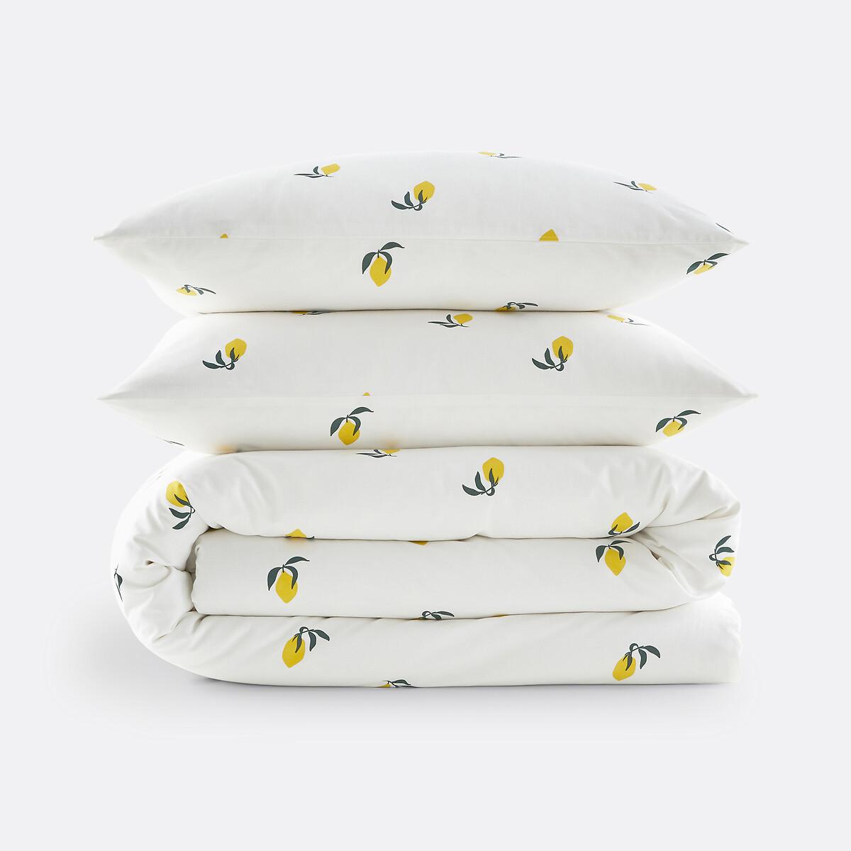 La Redoute Intérieurs Bettwäsche-Set Citron mit 50% Recycling-Baumwolle  