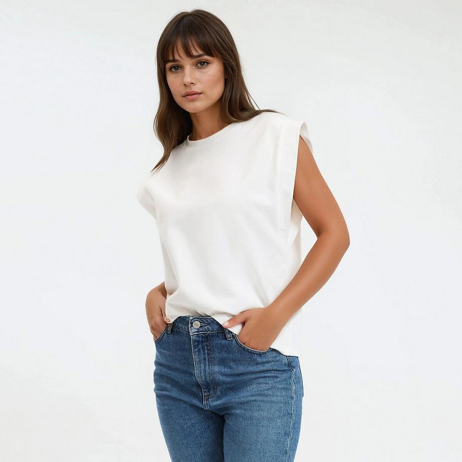 La Redoute Collections Ärmelloses Rundhals-Top  