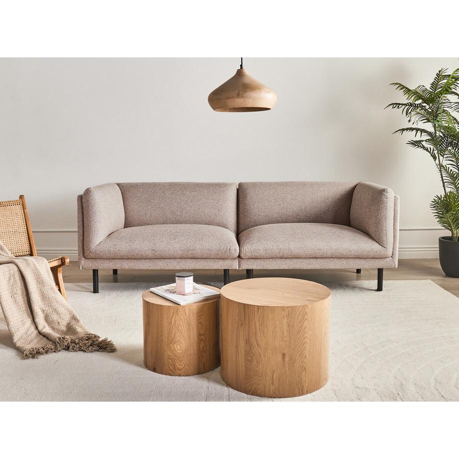 Beliani 3 Sitzer Sofa aus Stoff  VORGOD  