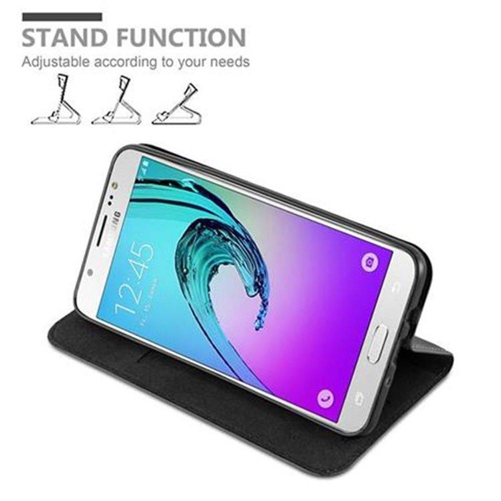 Cadorabo  Cadorabo Hülle kompatibel mit Samsung Galaxy J7 2016 - Schutzhülle mit Magnetverschluss, Standfunktion und Kartenfach 