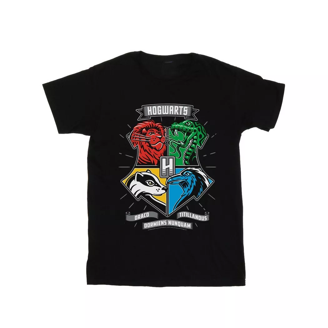 Harry Potter - Hogwarts TShirt, für Damen, Schwarz, Größe S