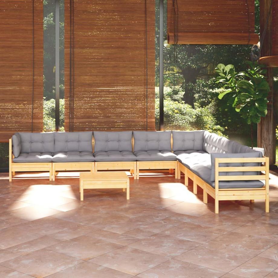VidaXL set salotto da giardino Legno di pino  