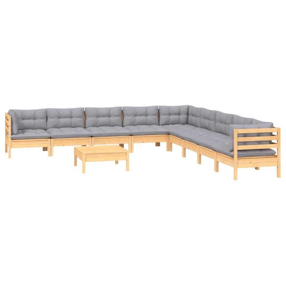 VidaXL set salotto da giardino Legno di pino  
