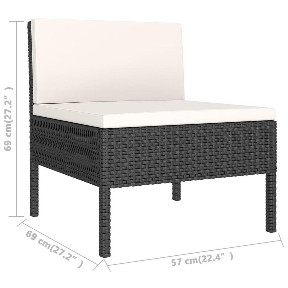 VidaXL Garten-sofagarnitur poly-rattan  