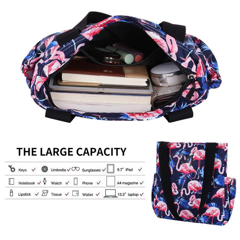 Only-bags.store Borsa a Tracolla con Cerniera Stampa Fenicottero alla Moda  