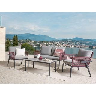 Beliani Set lounge pour jardin en Aluminium Moderne SCIACCA  