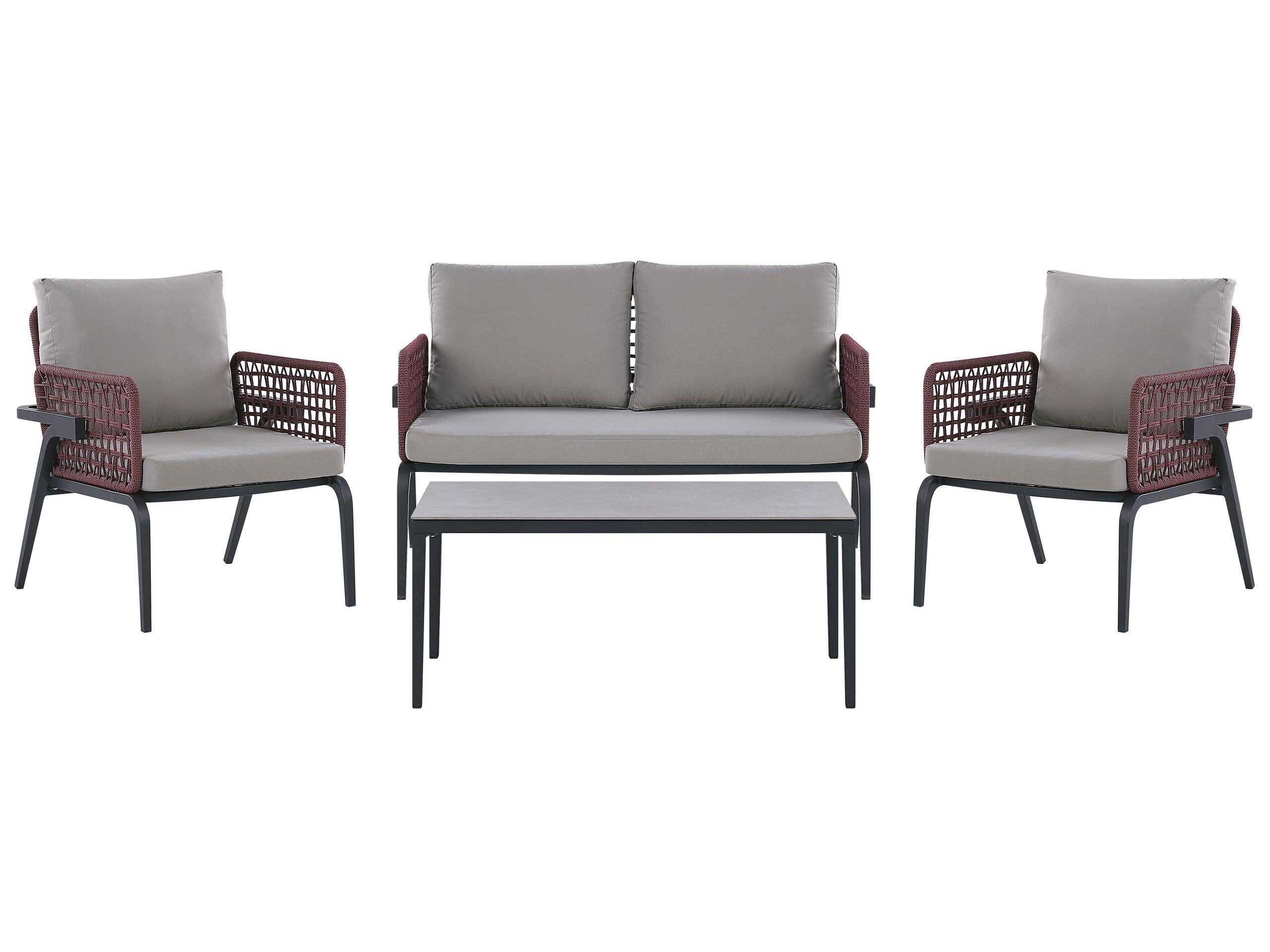 Beliani Set lounge pour jardin en Aluminium Moderne SCIACCA  