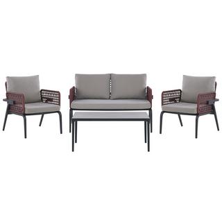 Beliani Set lounge pour jardin en Aluminium Moderne SCIACCA  