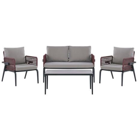 Beliani Set lounge pour jardin en Aluminium Moderne SCIACCA  