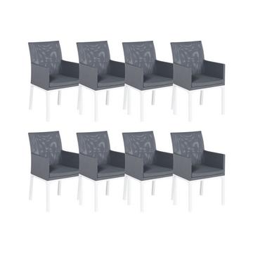 Lot de 8 chaises en Tissu Moderne BACOLI