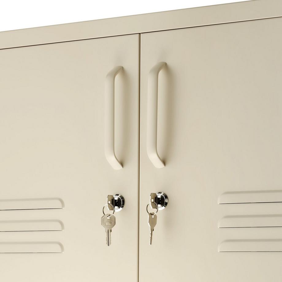 Tectake Sideboard Baker, Magnetverschluss, verstellbarer Zwischenboden, einzeln abschliessbar, drei Türen  