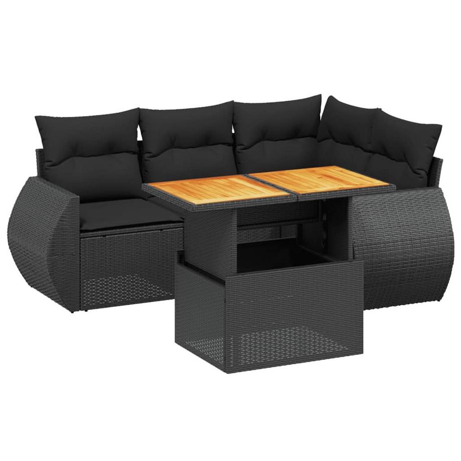 set divano da giardino Polirattan