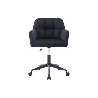 Vente-unique Bürostuhl höhenverstellbar - Samt - Schwarz - PEGA von Pascal Morabito  