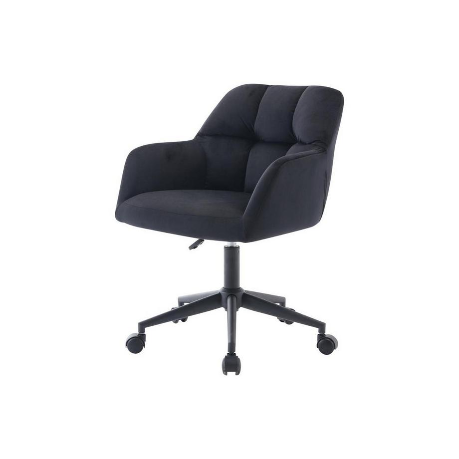 Vente-unique Chaise de bureau  - Velours - Noir - Hauteur réglable - PEGA de Pascal Morabito  