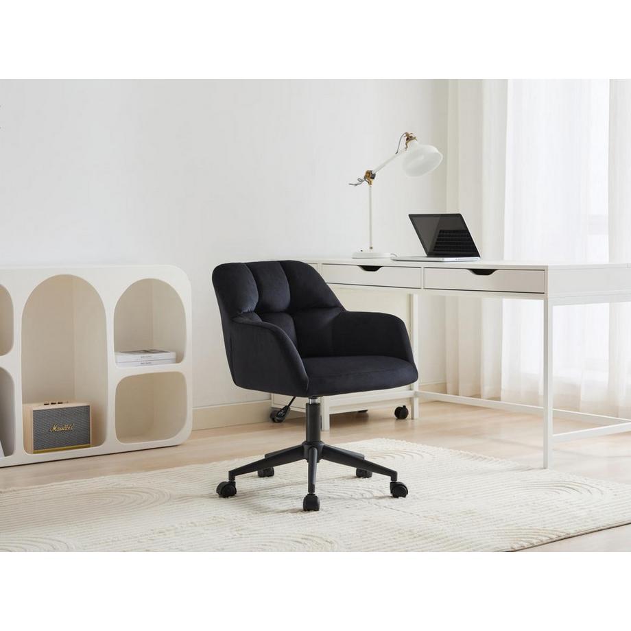 Vente-unique Chaise de bureau  - Velours - Noir - Hauteur réglable - PEGA de Pascal Morabito  