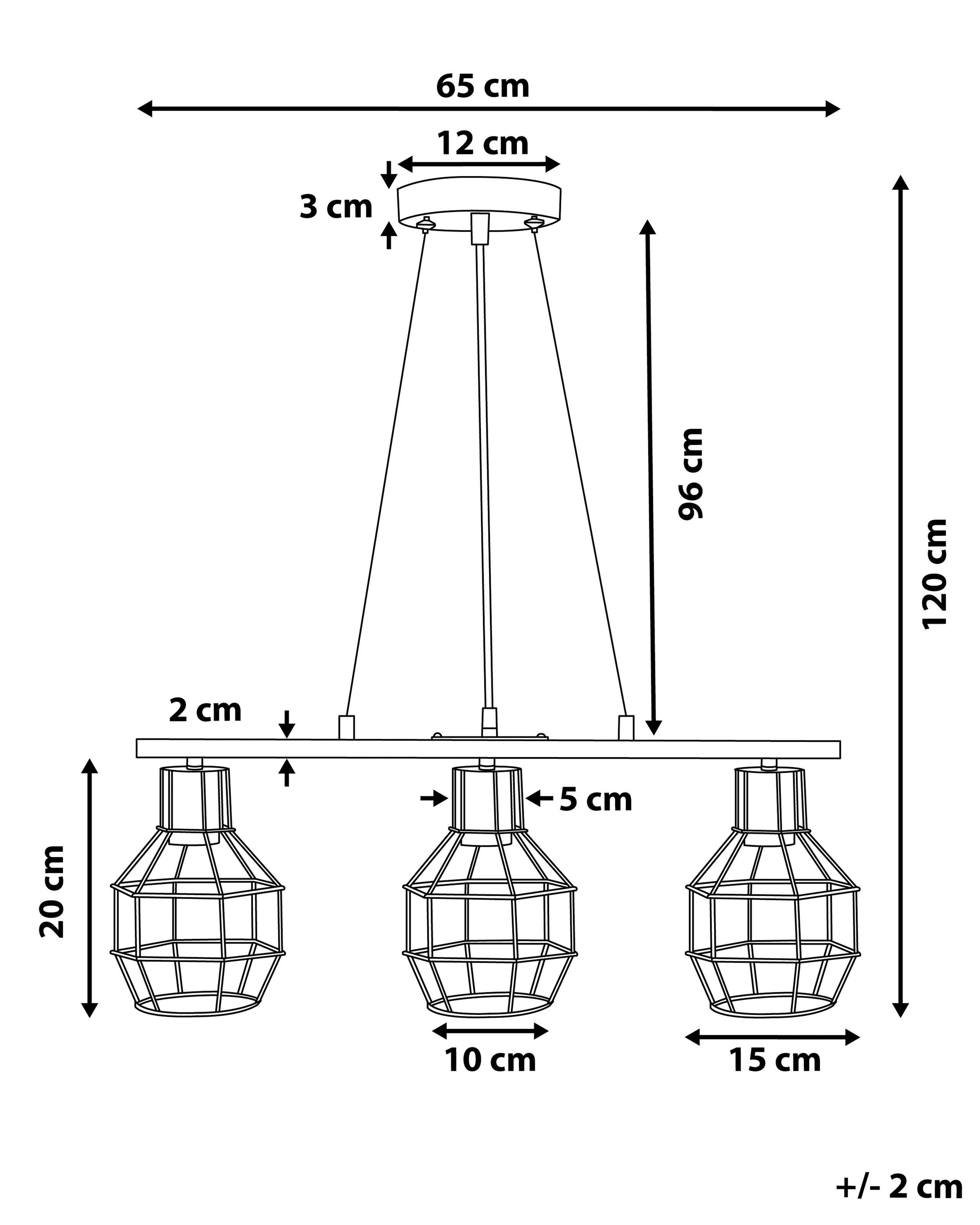 Beliani Lampe suspension en Métal Moderne ORNE  