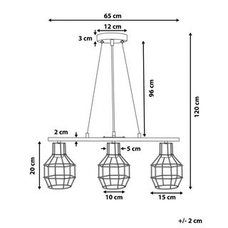 Beliani Lampe suspension en Métal Moderne ORNE  