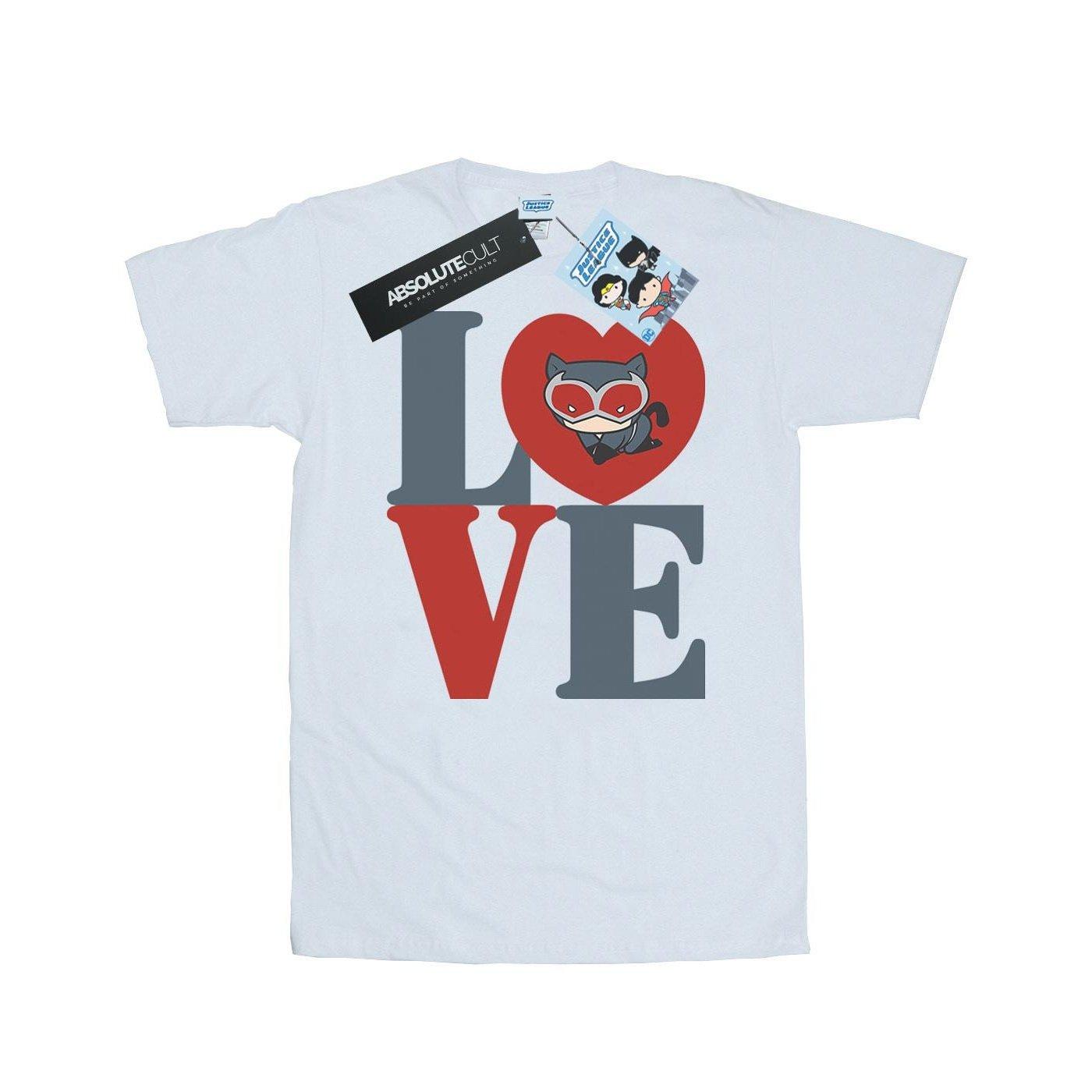 Image of Chibi Catwoman Love Tshirt Herren Weiss XL