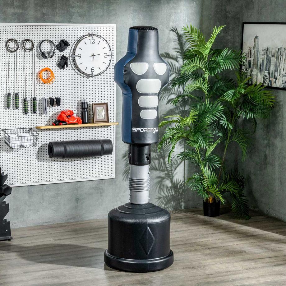 Northio  Boxsack Standboxsack Körper-Box-Sack Mit Hdpe-Basis Freistehender Boxpartner Für Erwachsene Heimtraining 178-207Cm Höhenverstellbar 