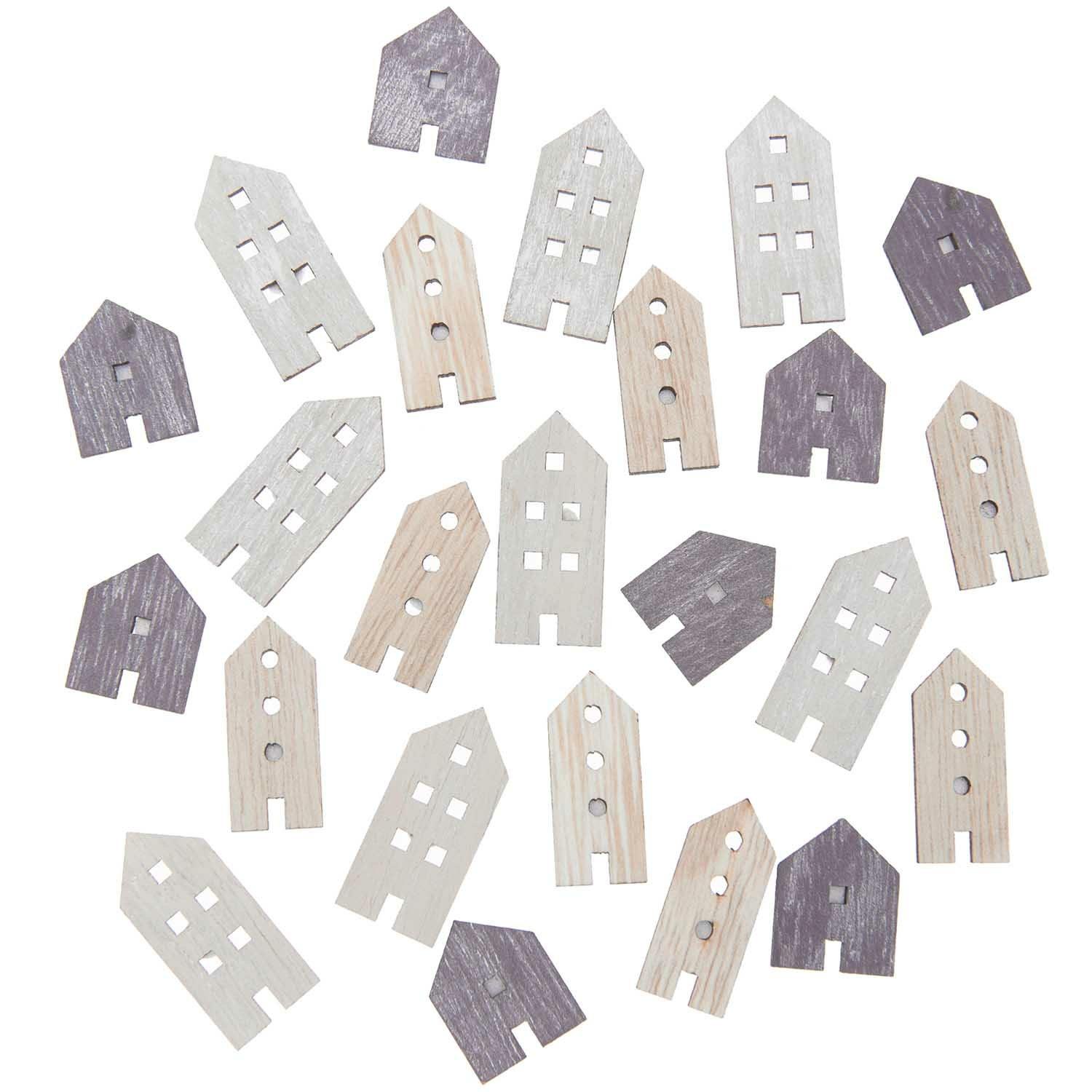 Image of Rico Design 7040.32.29 Dekorativer Aufkleber Holz Mehrfarbig 24 Stück(e) Multicolor