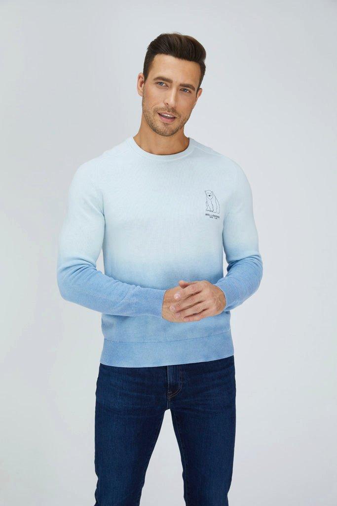 Bellemere New York  Pull en laine mérinos dégradé polaire pour homme 